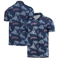 Men's Los Angeles Angels Reyn Spooner Navy Performance Polo