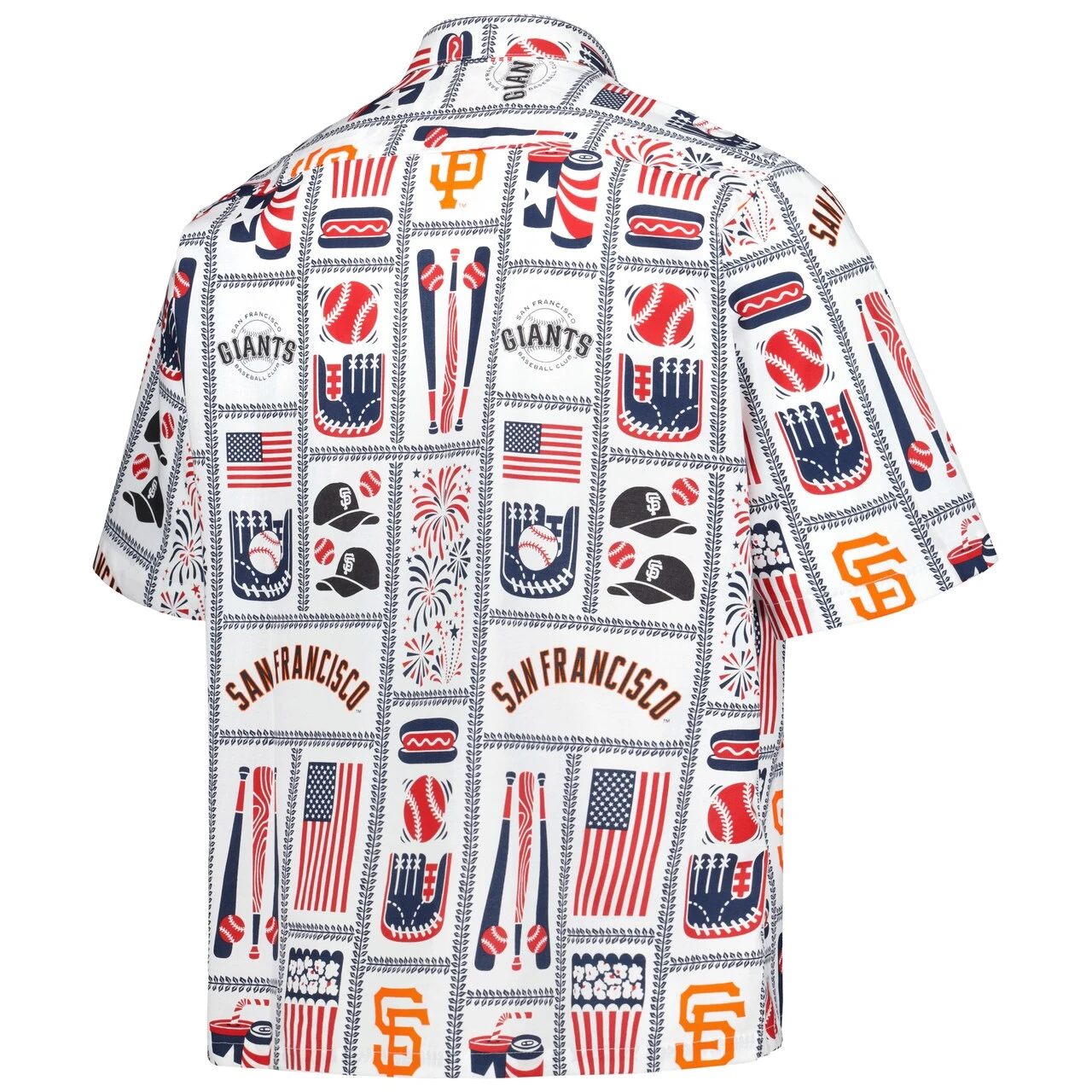 Men's San Francisco Giants Reyn Spooner White Americana Button-Up Shirt 5 Men's San Francisco Giants Reyn Spooner White Americana Button-Up Shirt - Image 3