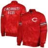 Men's Cincinnati Reds Starter Red Pick & Roll Satin Varsity Full-Snap Jacket -Baseball Peripherals Store mens starter red cincinnati reds pick and roll satin varsity full snap jacket pi4791000 altimages ff 4791146 2825df87fc6209ccb5ffalt1 full
