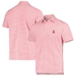 Men's Los Angeles Angels Vineyard Vines Red Heathered Winstead Sankaty Polo
