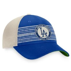 Men's Los Angeles Dodgers Fanatics Branded Royal/Natural True Classic Retro Striped Trucker Snapback Hat -Baseball Peripherals Store natural los angeles dodgers true classic retro striped trucker snapback hat pi4499000 altimages ff 4499053 39efa8059b4c68b0aac7alt3 full