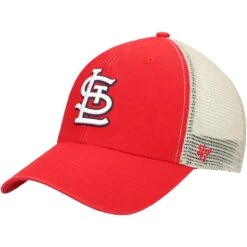 Men's St. Louis Cardinals '47 Red/Natural Flagship Washed MVP Trucker Snapback Hat