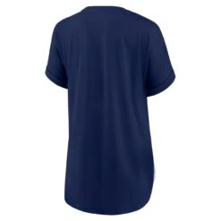 Women's Atlanta Braves Fanatics Branded White/Navy Iconic Noise Factor Pinstripe V-Neck T-Shirt -Baseball Peripherals Store navy atlanta braves iconic noise factor pinstripe v neck t shirt pi4373000 altimages ff 4373552 eff9461c8e94d77379c3alt3 full