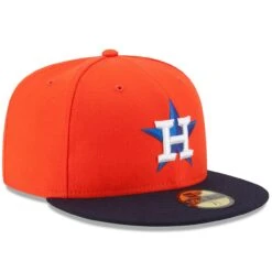 Men's Houston Astros New Era Orange/Navy Alternate Authentic Collection On-Field 59FIFTY Fitted Hat -Baseball Peripherals Store navy houston astros alternate authentic collection on field 59fifty fitted hat pi2659000 altimages ff 2659182alt3 full