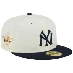 Men's New York Yankees New Era Stone/Navy Retro 59FIFTY Fitted Hat