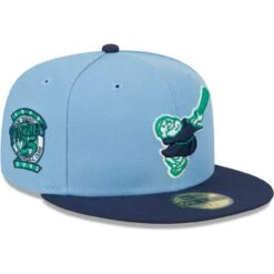 Men's San Diego Padres New Era Light Blue/Navy Green Undervisor 59FIFTY Fitted Hat