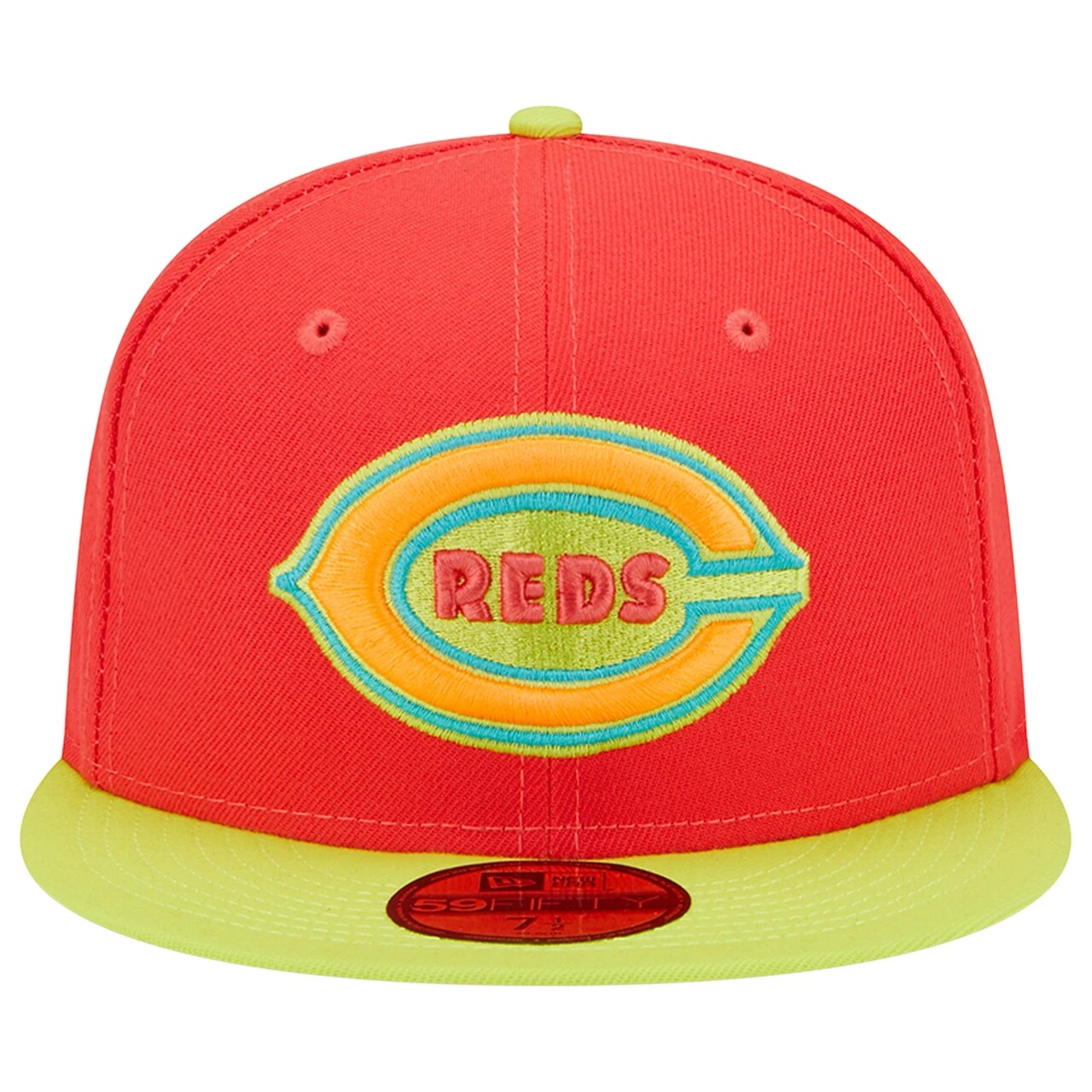 Men's Cincinnati Reds New Era Red/Neon Green 1938 MLB All-Star Game Lava Highlighter Combo 59FIFTY Fitted Hat 4 Men's Cincinnati Reds New Era Red/Neon Green 1938 MLB All-Star Game Lava Highlighter Combo 59FIFTY Fitted Hat - Image 2