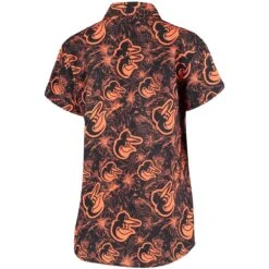 FOCO Women's Baltimore Orioles Black/Orange Tonal Print Button-Up Shirt -Baseball Peripherals Store orange baltimore orioles tonal print button up shirt pi3709000 altimages ff 3709650 ade739644e0d1395776calt3 full