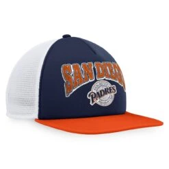 Men's San Diego Padres Fanatics Branded Navy/Orange Heritage Foam Front Trucker Snapback Hat 8 Men's San Diego Padres Fanatics Branded Navy/Orange Heritage Foam Front Trucker Snapback Hat -Baseball Peripherals Store orange san diego padres heritage foam front trucker snapback hat ss5 p 4906740pv 3u 1wujernvhfqrgckisy96v zgqs6dtfmh6ge9aqm52o