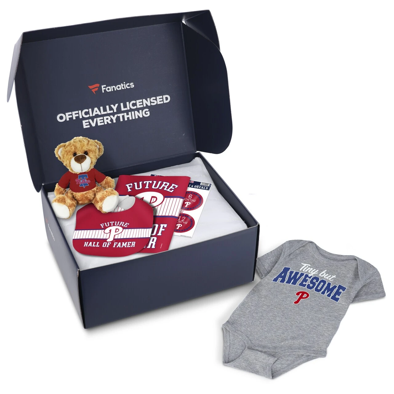 WinCraft Philadelphia Phillies Fanatics Pack Baby Themed Gift Box - $65+ Value 3 WinCraft Philadelphia Phillies Fanatics Pack Baby Themed Gift Box - $65+ Value