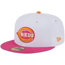 Men's Cincinnati Reds New Era White/Pink 2003 Inaugural Season 59FIFTY Fitted Hat -Baseball Peripherals Store pink cincinnati reds 2003 inaugural season 59fifty fitted hat ss5 p 200016064pv 3u ktzzhlzvy34dcg0skiqwv ehwr7d8kodsrdd9x2jl1