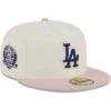 Men's Los Angeles Dodgers New Era White/Pink Chrome Rogue 59FIFTY Fitted Hat