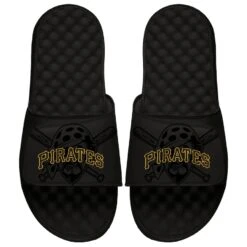 Pittsburgh Pirates ISlide MLB Tonal Pop Slide Sandals - Black