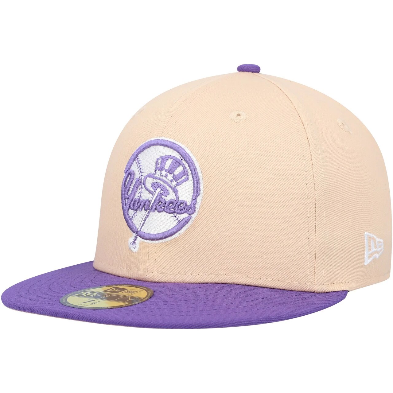 Men's New York Yankees New Era Peach/Purple Subway Series Side Patch 59FIFTY Fitted Hat 5 Men's New York Yankees New Era Peach/Purple Subway Series Side Patch 59FIFTY Fitted Hat - Image 3
