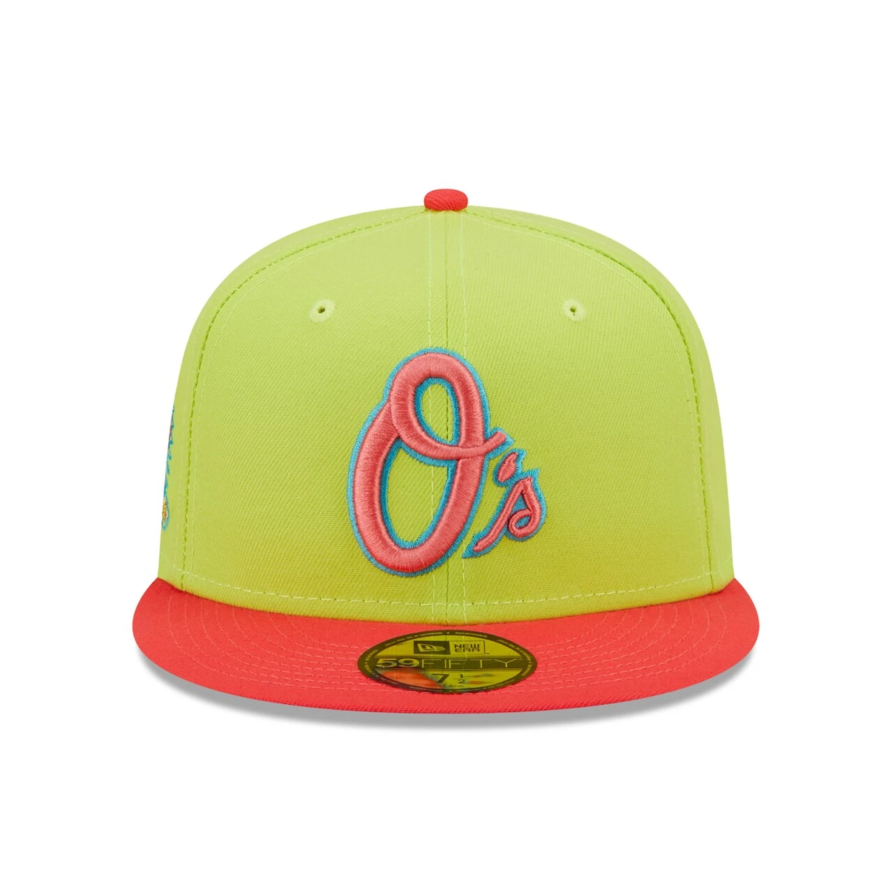 Men's Baltimore Orioles New Era Green/Red 50th Anniversary Cyber Highlighter 59FIFTY Fitted Hat 4 Men's Baltimore Orioles New Era Green/Red 50th Anniversary Cyber Highlighter 59FIFTY Fitted Hat - Image 2