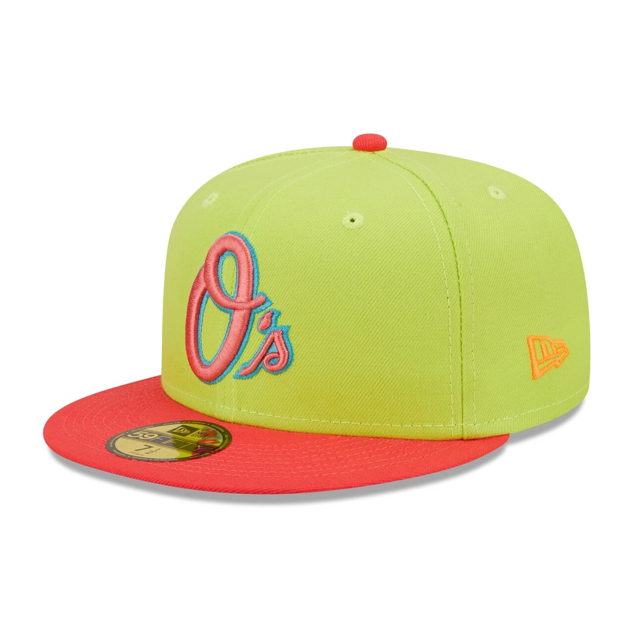Men's Baltimore Orioles New Era Green/Red 50th Anniversary Cyber Highlighter 59FIFTY Fitted Hat 5 Men's Baltimore Orioles New Era Green/Red 50th Anniversary Cyber Highlighter 59FIFTY Fitted Hat - Image 3