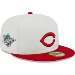 Men's Cincinnati Reds New Era Stone/Red Retro 59FIFTY Fitted Hat