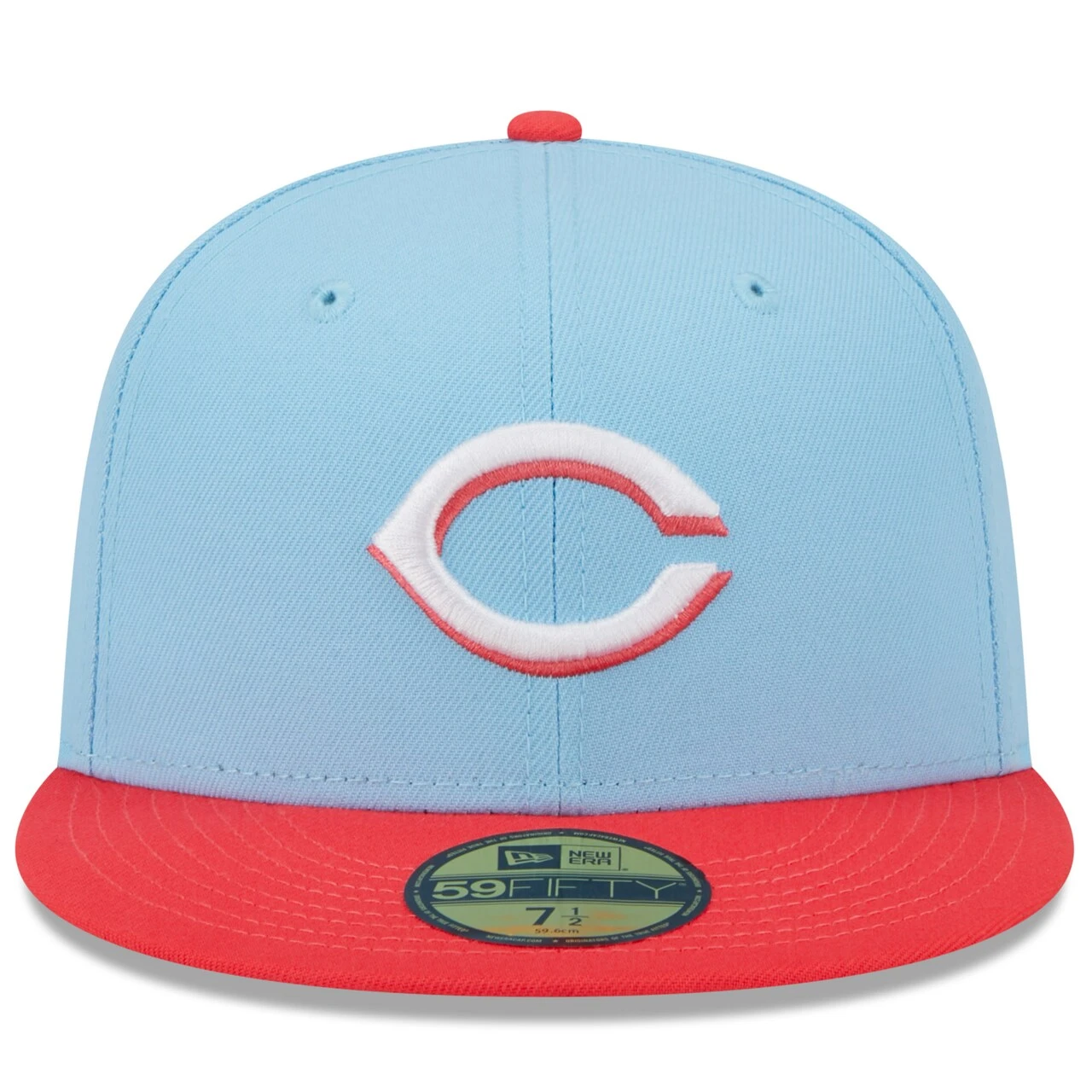 Men's Cincinnati Reds New Era Light Blue/Red Spring Color Two-Tone 59FIFTY Fitted Hat 4 Men's Cincinnati Reds New Era Light Blue/Red Spring Color Two-Tone 59FIFTY Fitted Hat - Image 2