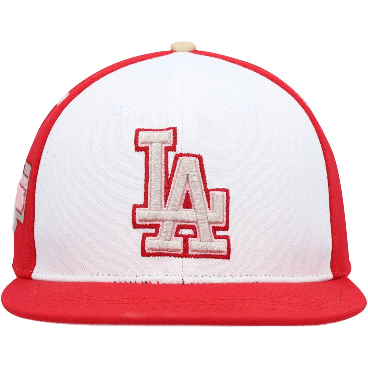Men's Los Angeles Dodgers Pro Standard White/Red Strawberry Ice Cream Drip Snapback Hat 4 Men's Los Angeles Dodgers Pro Standard White/Red Strawberry Ice Cream Drip Snapback Hat - Image 2
