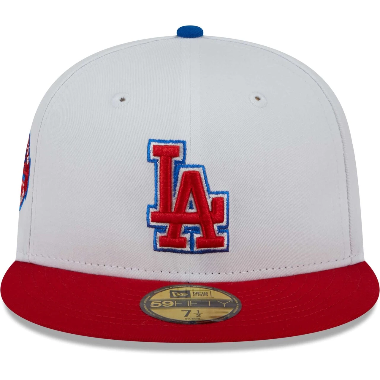 Men's Los Angeles Dodgers New Era White/Red Undervisor 59FIFTY Fitted Hat 4 Men's Los Angeles Dodgers New Era White/Red Undervisor 59FIFTY Fitted Hat - Image 2