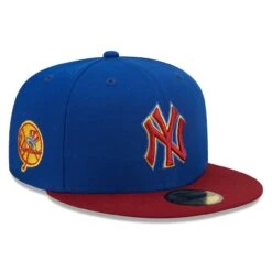 Men's New York Yankees New Era Royal/Red Logo Primary Jewel Gold Undervisor 59FIFTY Fitted Hat