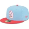 Men's San Diego Padres New Era Light Blue/Red Spring Color Two-Tone 59FIFTY Fitted Hat -Baseball Peripherals Store red san diego padres spring color two tone 59fifty fitted hat ss5 p 5000262pv 1u ezslnwobccluf3hw5lvtv x46qzihyfndijd5oyesx