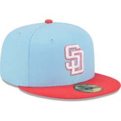 Men's San Diego Padres New Era Light Blue/Red Spring Color Two-Tone 59FIFTY Fitted Hat -Baseball Peripherals Store red san diego padres spring color two tone 59fifty fitted hat ss5 p 5000262pv 3u ezslnwobccluf3hw5lvtv gr1h4cnb26i9gqn7itec