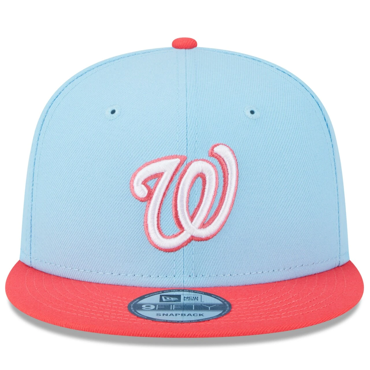 Men's Washington Nationals New Era Light Blue/Red Spring Basic Two-Tone 9FIFTY Snapback Hat 4 Men's Washington Nationals New Era Light Blue/Red Spring Basic Two-Tone 9FIFTY Snapback Hat - Image 2