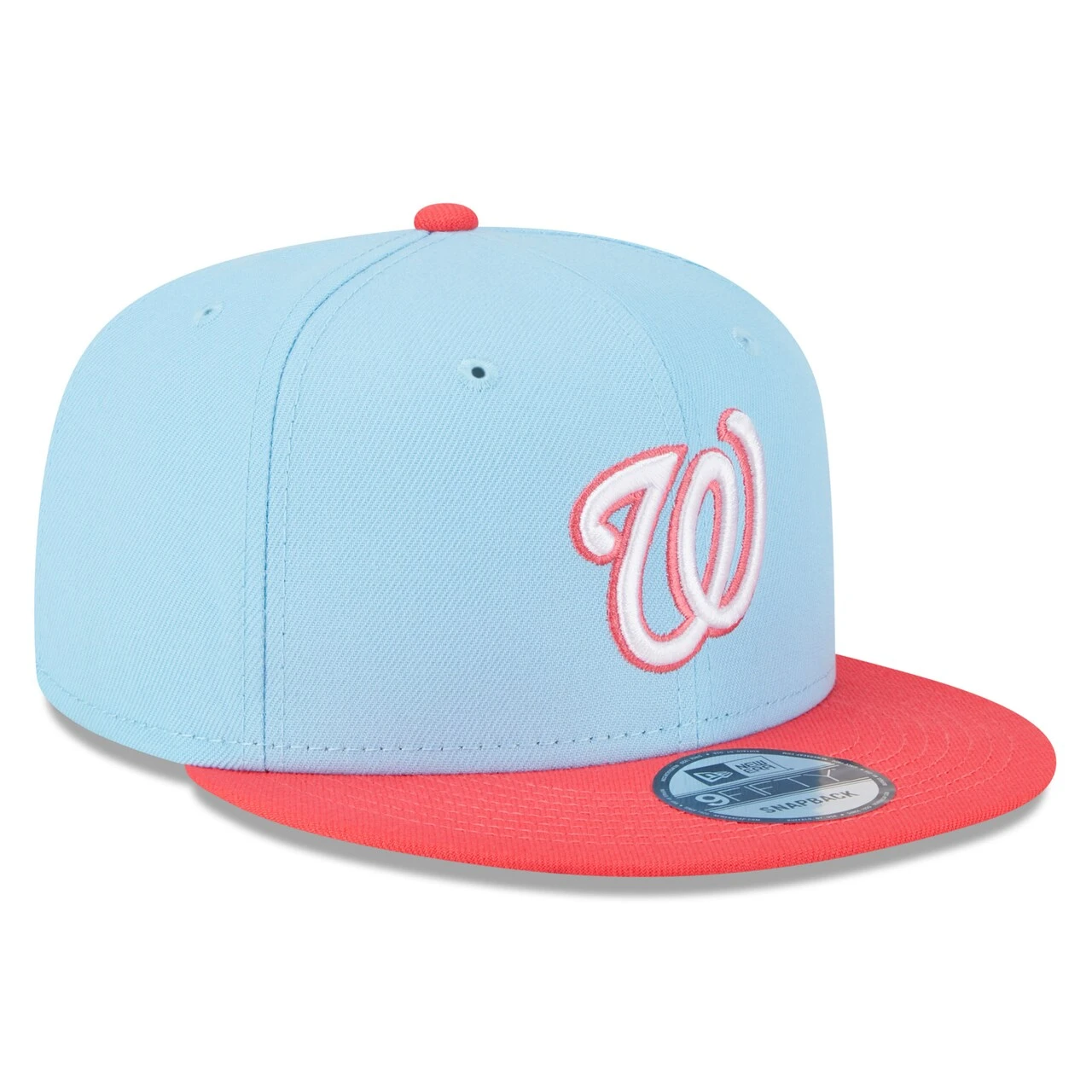 Men's Washington Nationals New Era Light Blue/Red Spring Basic Two-Tone 9FIFTY Snapback Hat 5 Men's Washington Nationals New Era Light Blue/Red Spring Basic Two-Tone 9FIFTY Snapback Hat - Image 3