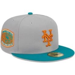 Men's New York Mets New Era Gray/Teal 59FIFTY Fitted Hat
