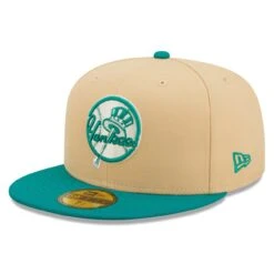 Men's New York Yankees New Era Natural/Teal Mango Forest 59FIFTY Fitted Hat -Baseball Peripherals Store teal new york yankees mango forest 59fifty fitted hat ss5 p 4789389pv 3u tn8pg1pvfrcsejzvt47sv czipsckzaaowlmedo1rx