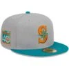 Men's Seattle Mariners New Era Gray/Teal 59FIFTY Fitted Hat -Baseball Peripherals Store teal seattle mariners 59fifty fitted hat ss5 p 200013139pv 1u kbrgwomb0scayw1aedlev z9gdu6rmbht1h1wtjit3