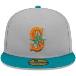 Men's Seattle Mariners New Era Gray/Teal 59FIFTY Fitted Hat -Baseball Peripherals Store teal seattle mariners 59fifty fitted hat ss5 p 200013139pv 2u kbrgwomb0scayw1aedlev rvg2h05jjbku58iclbsm