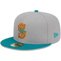 Men's Seattle Mariners New Era Gray/Teal 59FIFTY Fitted Hat -Baseball Peripherals Store teal seattle mariners 59fifty fitted hat ss5 p 200013139pv 3u kbrgwomb0scayw1aedlev klclejvmxsig8eymwoj1