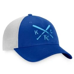 Men's Kansas City Royals Fanatics Branded Royal/White Iconic Cross Bat Trucker Snapback Hat -Baseball Peripherals Store white kansas city royals iconic cross bat trucker snapback hat pi4367000 altimages ff 4367041 abaa34fc740043fd915balt3 full