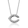 Women's Cincinnati Reds Alex Woo Little Logo 14kt White Gold & Diamond Necklace -Baseball Peripherals Store womens alex woo cincinnati reds little logo 14kt white gold and diamond necklace pi2692000 altimages ff 2692815alt1 full