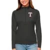 Women's Texas Rangers Antigua Charcoal Tribute Quarter-Zip Pullover Top -Baseball Peripherals Store womens antigua charcoal texas rangers tribute quarter zip pullover top pi4786000 ff 4786892 51ea32f3a32a021d8ef9 full