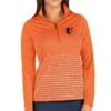 Women's Baltimore Orioles Antigua Heathered Orange Pace Half-Zip Pullover Jacket -Baseball Peripherals Store womens antigua heathered orange baltimore orioles pace half zip pullover jacket pi4468000 ff 4468658 547540abc6a569aa98ea full