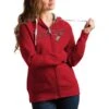 Women's Cincinnati Reds Antigua Red Team Logo Victory Full-Zip Hoodie