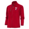 Women's Texas Rangers Antigua Red Logo Generation Full-Zip Jacket
