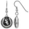 Women's Chicago White Sox Sterling Silver Enameled Baseball Earrings