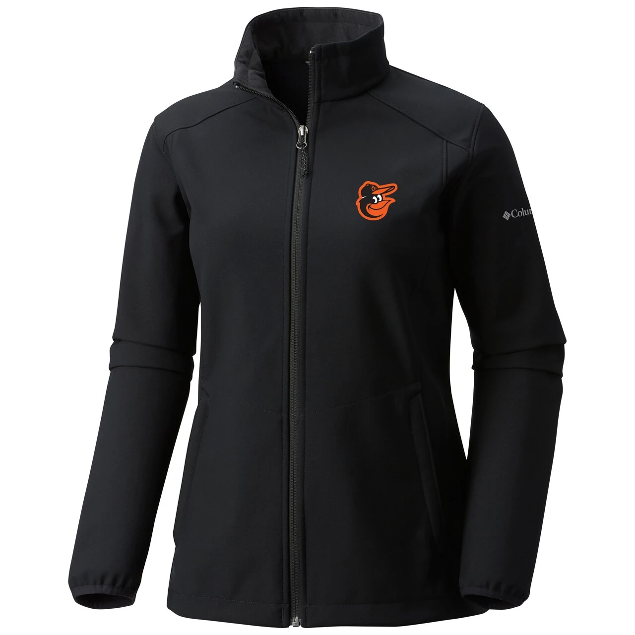 Women's Baltimore Orioles Columbia Black Kruser Ridge II Softshell Full-Zip Jacket 4 Women's Baltimore Orioles Columbia Black Kruser Ridge II Softshell Full-Zip Jacket - Image 2