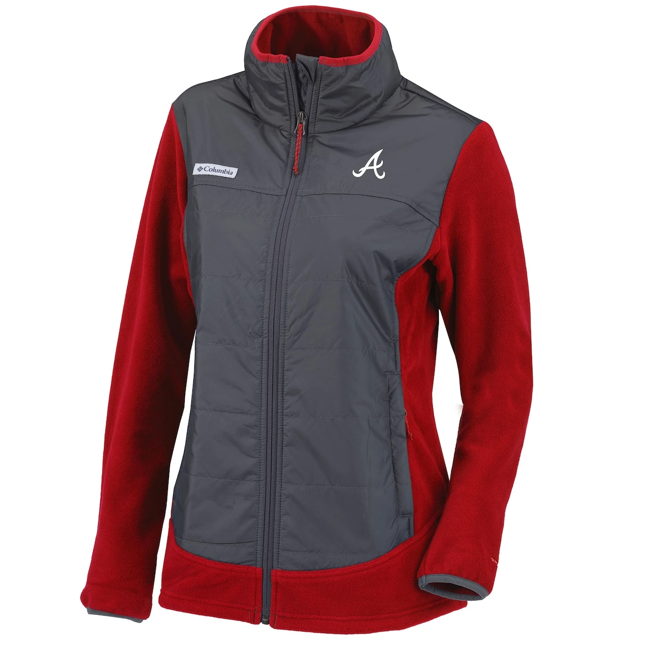Women's Atlanta Braves Columbia Red Basin Butte Full-Zip Jacket 4 Women's Atlanta Braves Columbia Red Basin Butte Full-Zip Jacket - Image 2