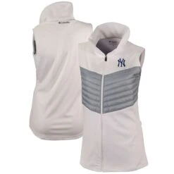 Women's New York Yankees Columbia White Omni-Wick In The Element Full-Zip Vest