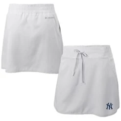 Women's New York Yankees Columbia White Omni-Wick Lakewood Pines Skort