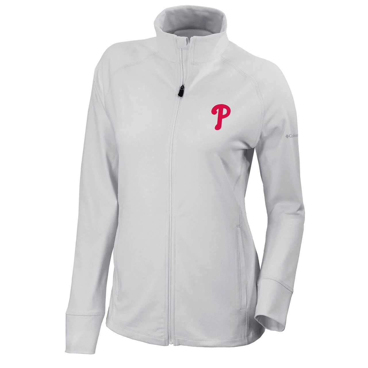 Women's Philadelphia Phillies Columbia White Omni-Wick Greenkeeper Full-Zip Jacket 4 Women's Philadelphia Phillies Columbia White Omni-Wick Greenkeeper Full-Zip Jacket - Image 2