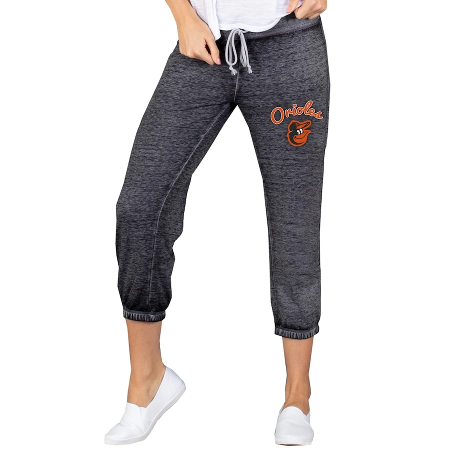 Women's Baltimore Orioles Concepts Sport Charcoal NBO Knit Capri Pants 3 Women's Baltimore Orioles Concepts Sport Charcoal NBO Knit Capri Pants