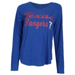 Women's Texas Rangers Concepts Sport Royal Composure Long Sleeve Top