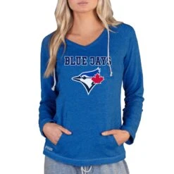 Women's Toronto Blue Jays Concepts Sport Royal Mainstream Terry Long Sleeve Hoodie Top