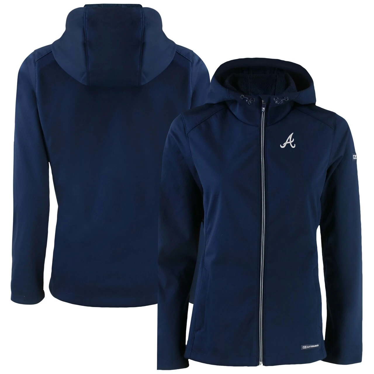 Women's Atlanta Braves Cutter & Buck Navy Evoke Eco Softshell Recycled Full-Zip Jacket 3 Women's Atlanta Braves Cutter & Buck Navy Evoke Eco Softshell Recycled Full-Zip Jacket